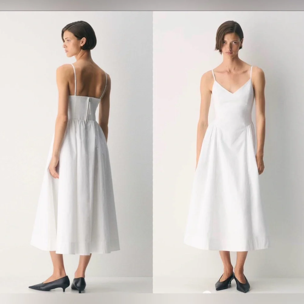 Babaton Technique Poplin Maxi Dress Sz 0 Light Blue - Picture 11 of 15